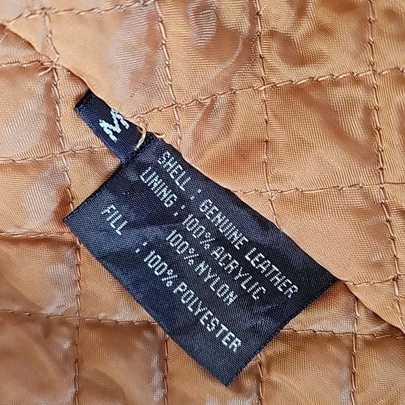 Winlit New York Genuine Leather Jacket – Medium – Lined – Camel Brown